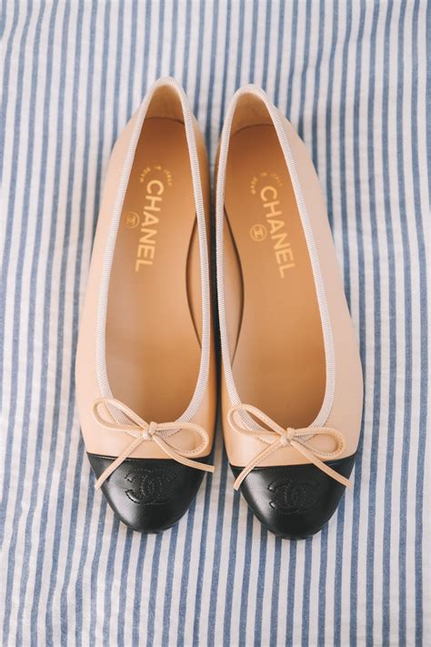 light grey chanel cap toe ballerina flats shoes online|Chanel ballet shoes.